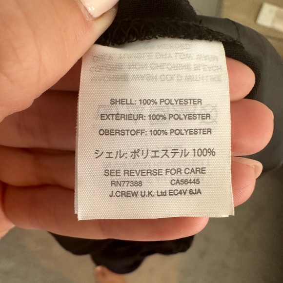 Jcrew Black Cropped Crepe Pants 12 Tall - Picture 4 of 5